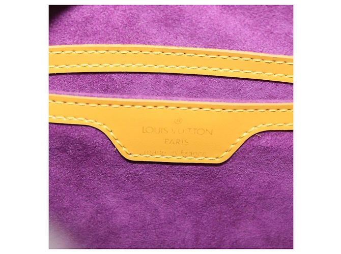LOUIS VUITTON Borsa a Mano Epi Soufflot Gialla M52229 LV Auth LNZ959V Giallo - vista 18