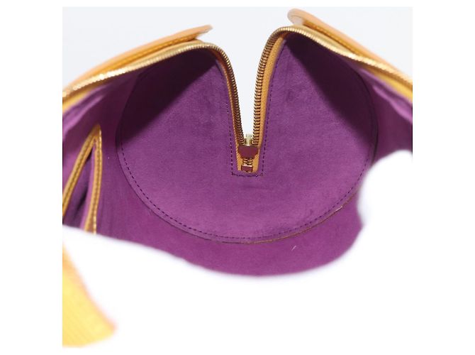 LOUIS VUITTON Borsa a Mano Epi Soufflot Gialla M52229 LV Auth LNZ959V Giallo - vista 19