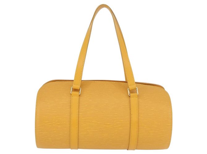 LOUIS VUITTON Borsa a Mano Epi Soufflot Gialla M52229 LV Auth LNZ959V Giallo - vista 2