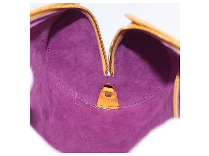 LOUIS VUITTON Borsa a Mano Epi Soufflot Gialla M52229 LV Auth LNZ959V Giallo - vista 20