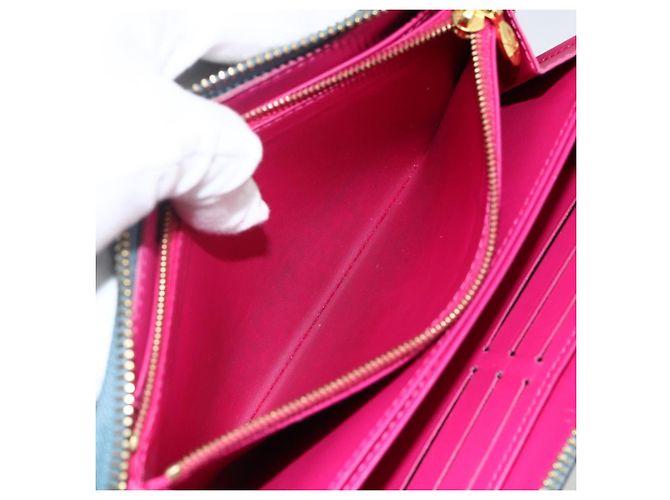LANGER ZIPPY-GELDBEUTEL VERNIS LOUIS VUITTON Multicolor M90520 LV Auth ARZ549M Mehrfarben - Ansicht 10