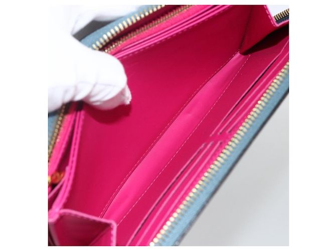 LANGER ZIPPY-GELDBEUTEL VERNIS LOUIS VUITTON Multicolor M90520 LV Auth ARZ549M Mehrfarben - Ansicht 23