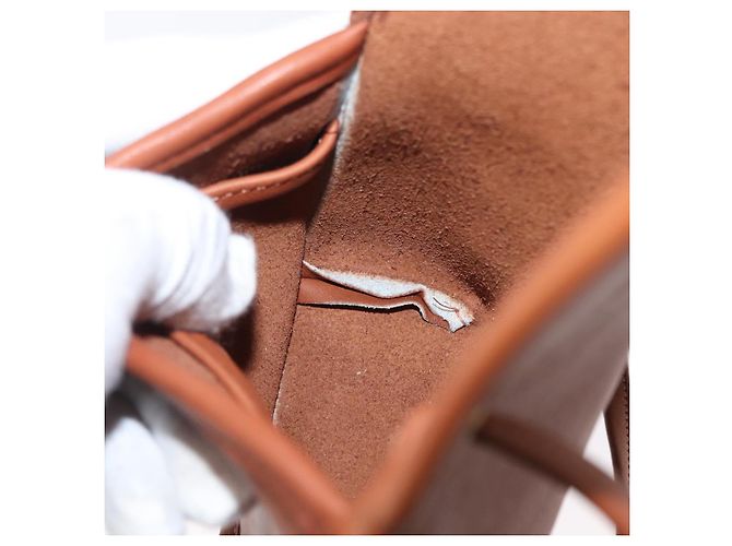 Borsa a spalla in pelle marrone con chiusura Turn Lock Coach, oro, Auth mr1507 D'oro - vista 10
