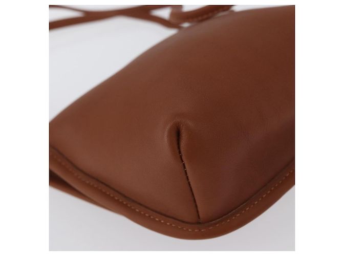 Borsa a spalla in pelle marrone con chiusura Turn Lock Coach, oro, Auth mr1507 D'oro - vista 16