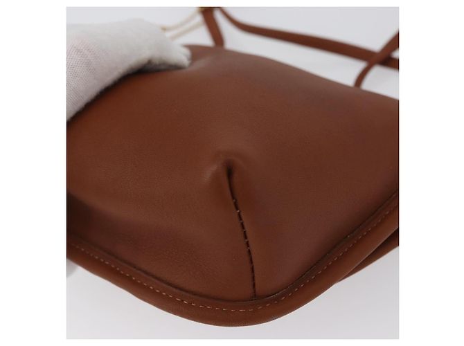 Borsa a spalla in pelle marrone con chiusura Turn Lock Coach, oro, Auth mr1507 D'oro - vista 17