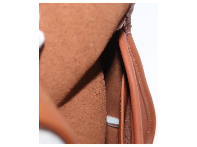 Borsa a spalla in pelle marrone con chiusura Turn Lock Coach, oro, Auth mr1507 D'oro - vista 20