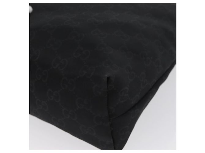 Sac à bandoulière GG en toile Gucci Nylon Noir Argent 314529 Auth gh1748 Argenté - vue 16