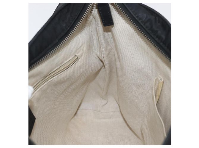 Sac à bandoulière GG en toile Gucci Nylon Noir Argent 314529 Auth gh1748 Argenté - vue 19