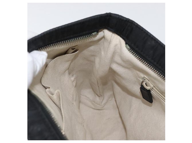 Sac à bandoulière GG en toile Gucci Nylon Noir Argent 314529 Auth gh1748 Argenté - vue 20
