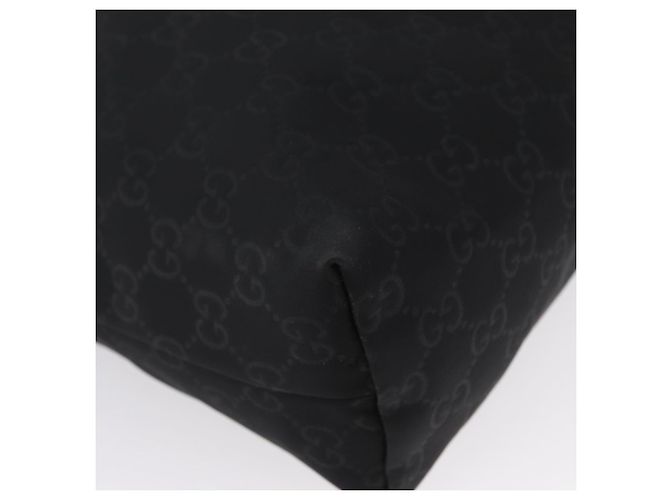 Sac à bandoulière GG en toile Gucci Nylon Noir Argent 314529 Auth gh1748 Argenté - vue 9