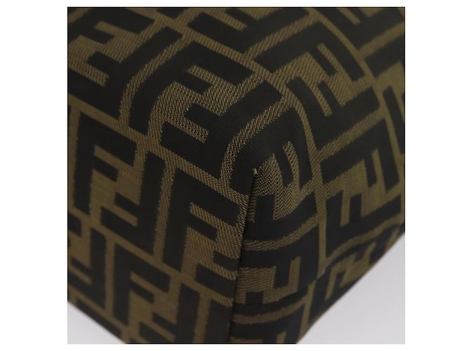 FENDI Zucca Canvas Handtasche Schwarz Braun Auth 173796 - Ansicht 15
