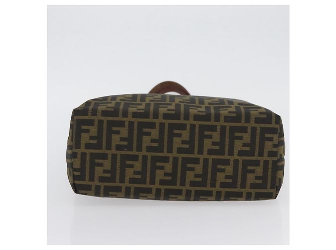 FENDI Zucca Canvas Handtasche Schwarz Braun Auth 173796 - Ansicht 5