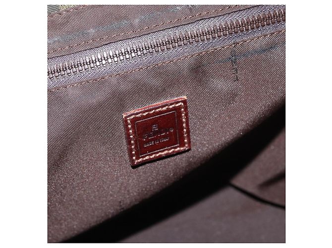 FENDI Zucca Canvas Handtasche Schwarz Braun Auth 173796 - Ansicht 9