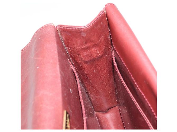 Cartier Borsa a spalla Must Line in pelle Bordeaux oro Auth BA11108 D'oro Bordò - vista 18