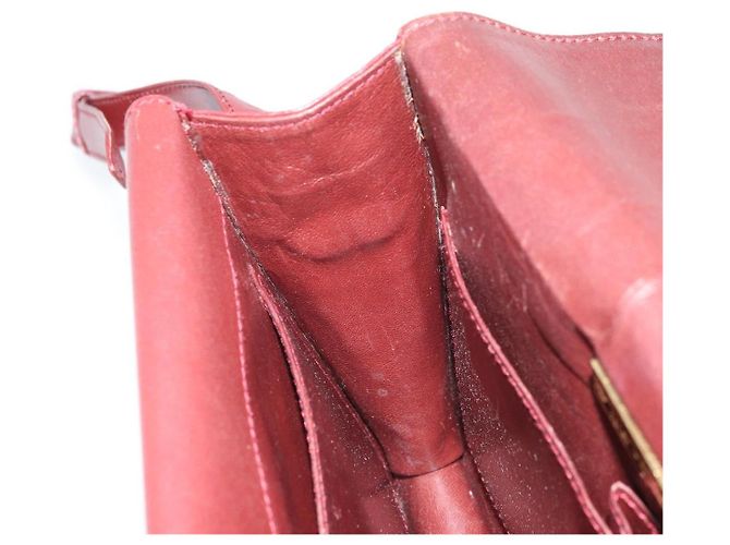 Cartier Borsa a spalla Must Line in pelle Bordeaux oro Auth BA11108 D'oro Bordò - vista 19