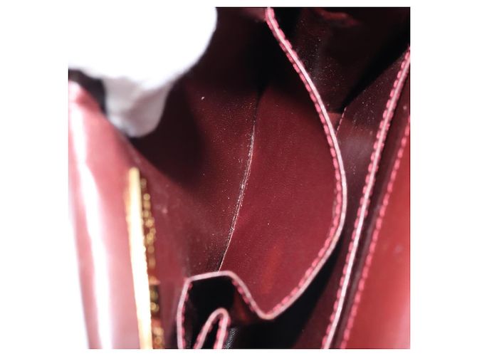 Cartier Borsa a spalla Must Line in pelle Bordeaux oro Auth BA11108 D'oro Bordò - vista 20