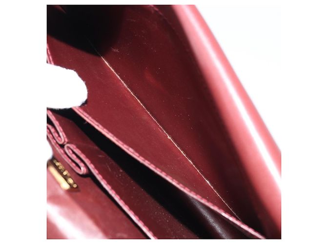 Cartier Borsa a spalla Must Line in pelle Bordeaux oro Auth BA11108 D'oro Bordò - vista 21