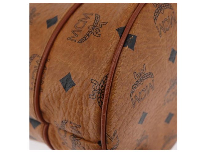 Borsa a Spalla MCM Vicetos Logogram in Pelle PVC Marrone Oro Auth BA11006 D'oro - vista 15