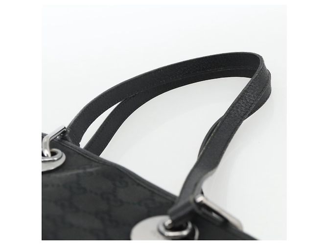 GUCCI GG Canvas Tote Bag Schwarz Silber 120840 Auth ka2935 - Ansicht 7