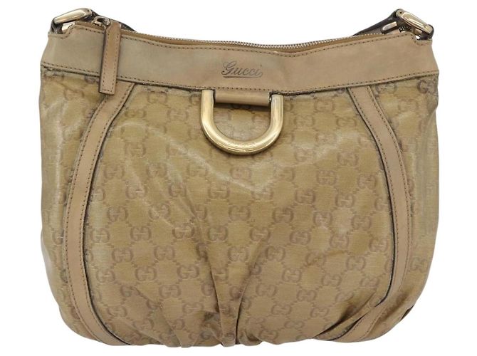 Borsa a Spalla GG Crystal Gucci Beige Oro 203257 Auth LNZ124 D'oro - vista 13