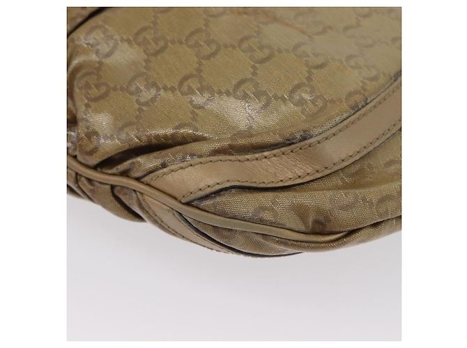 Borsa a Spalla GG Crystal Gucci Beige Oro 203257 Auth LNZ124 D'oro - vista 15