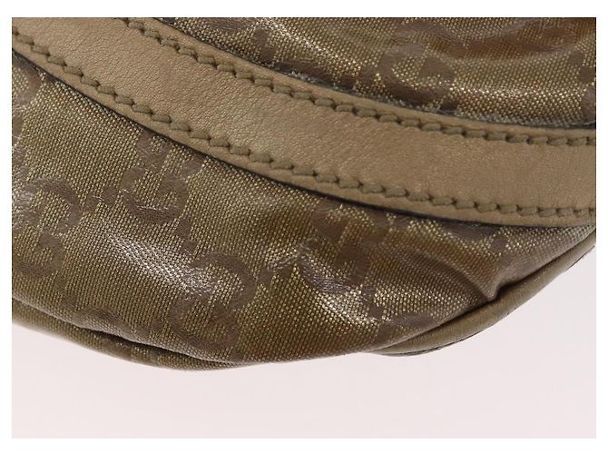 Borsa a Spalla GG Crystal Gucci Beige Oro 203257 Auth LNZ124 D'oro - vista 16