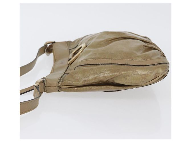 Borsa a Spalla GG Crystal Gucci Beige Oro 203257 Auth LNZ124 D'oro - vista 4