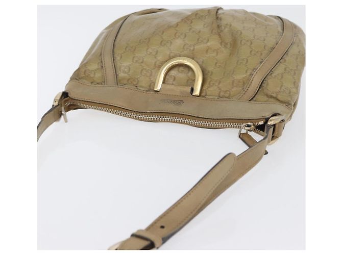 Borsa a Spalla GG Crystal Gucci Beige Oro 203257 Auth LNZ124 D'oro - vista 6