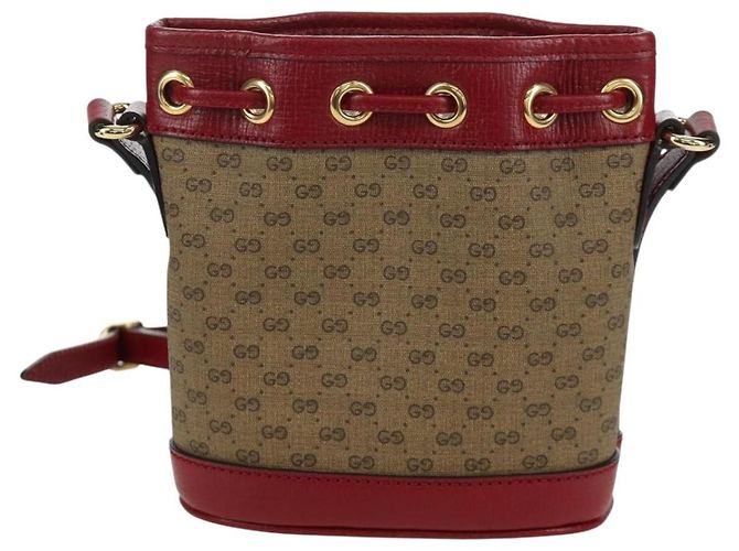 Borsa Fujiko-Pro in PVC Beige Oro Micro GG Supreme GUCCI 647801 Auth LNZ989SAM D'oro - vista 3