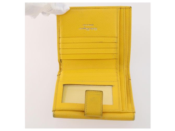 Salvatore Ferragamo Valla Gancini Pelle 5 Set Rosa Marrone Giallo Auth LNZ180 - vista 17