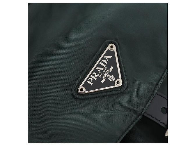 PRADA Rucksack aus Nylon grün silber authentisch fm5140 - Ansicht 20