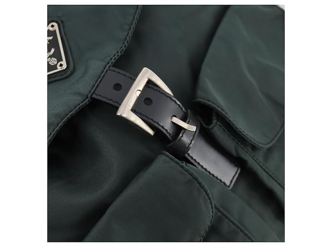 PRADA Rucksack aus Nylon grün silber authentisch fm5140 - Ansicht 21