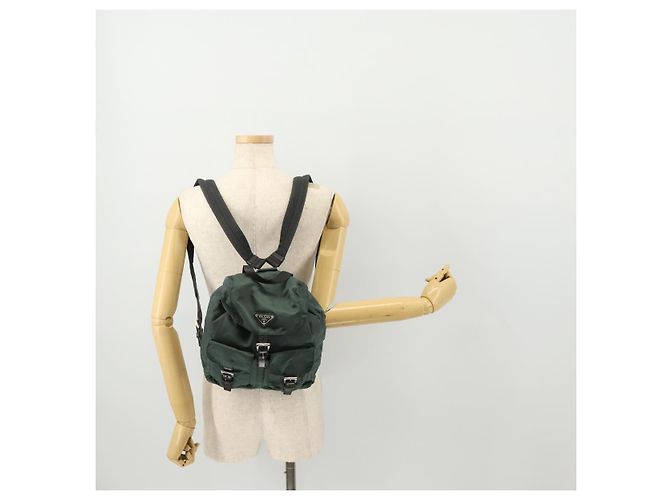 PRADA Rucksack aus Nylon grün silber authentisch fm5140 - Ansicht 30
