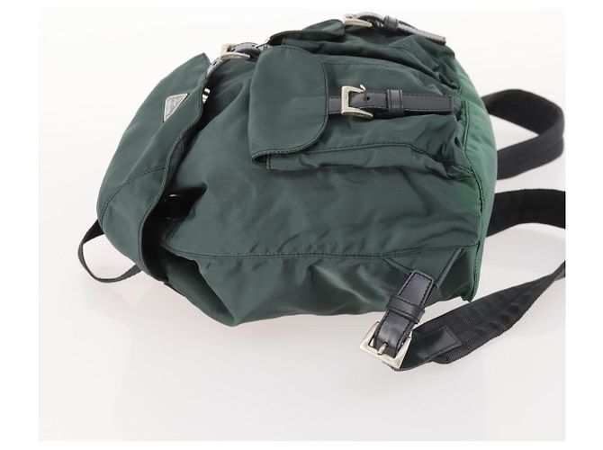 PRADA Rucksack aus Nylon grün silber authentisch fm5140 - Ansicht 4