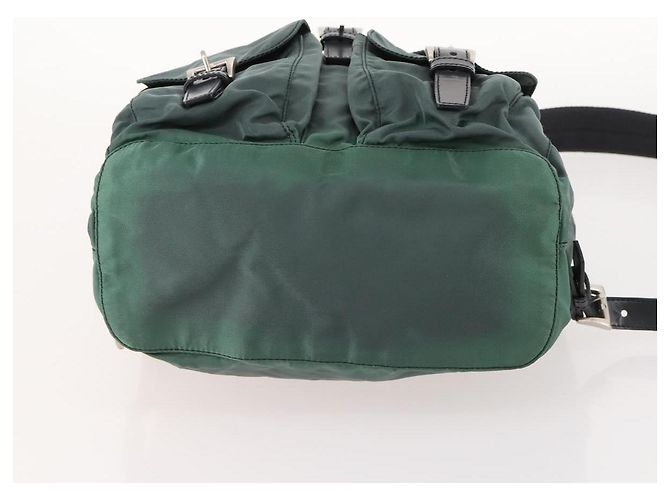 PRADA Rucksack aus Nylon grün silber authentisch fm5140 - Ansicht 5
