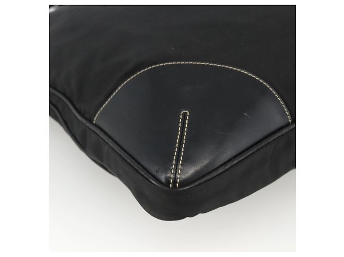 PRADA Borsa a mano in nylon nero argento Auth ka2874 - vista 16