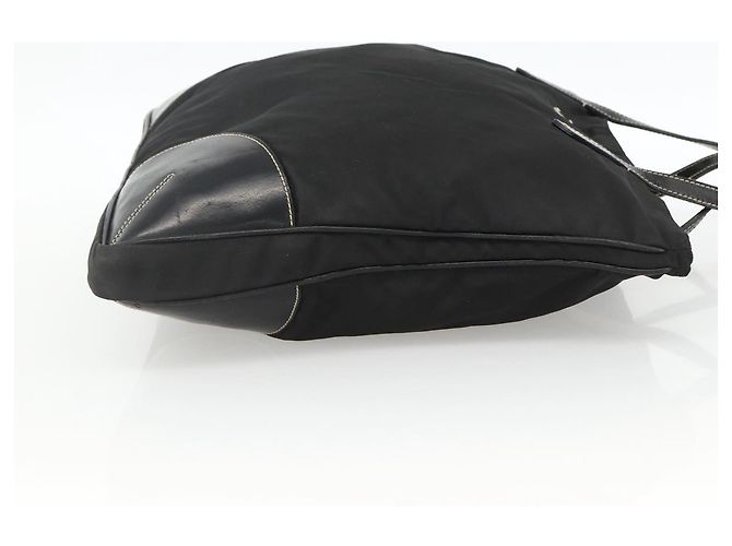 PRADA Borsa a mano in nylon nero argento Auth ka2874 - vista 4