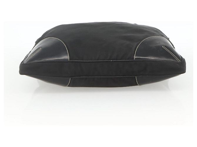 PRADA Borsa a mano in nylon nero argento Auth ka2874 - vista 5