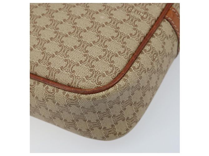 Céline Borsa a Spalla in Tela Macadam CELINE PVC Beige Oro Auth LNZ569 D'oro - vista 14