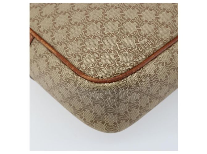 Céline Borsa a Spalla in Tela Macadam CELINE PVC Beige Oro Auth LNZ569 D'oro - vista 16