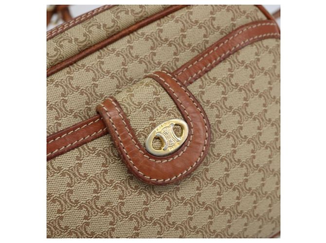 Céline Borsa a Spalla in Tela Macadam CELINE PVC Beige Oro Auth LNZ569 D'oro - vista 17