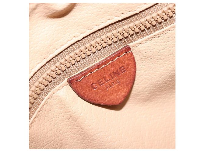 Céline Borsa a Spalla in Tela Macadam CELINE PVC Beige Oro Auth LNZ569 D'oro - vista 18