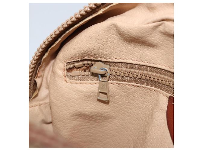 Céline Borsa a Spalla in Tela Macadam CELINE PVC Beige Oro Auth LNZ569 D'oro - vista 21