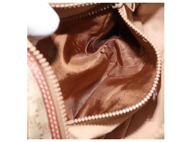 Céline Borsa a Spalla in Tela Macadam CELINE PVC Beige Oro Auth LNZ569 D'oro - vista 22