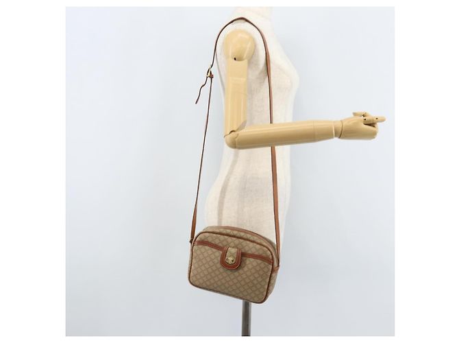 Céline Borsa a Spalla in Tela Macadam CELINE PVC Beige Oro Auth LNZ569 D'oro - vista 24