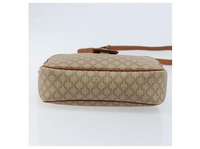 Céline Borsa a Spalla in Tela Macadam CELINE PVC Beige Oro Auth LNZ569 D'oro - vista 5