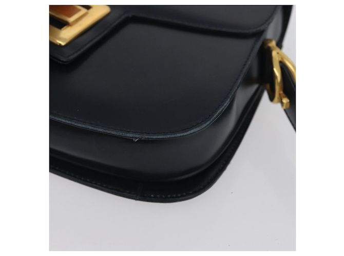 Gucci Borsa a Spalla in Pelle Blu Navy Oro Auth 169677 D'oro - vista 15