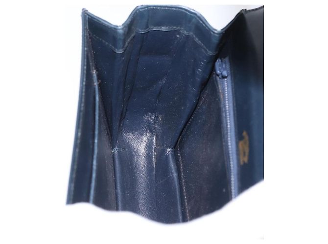 Gucci Borsa a Spalla in Pelle Blu Navy Oro Auth 169677 D'oro - vista 22