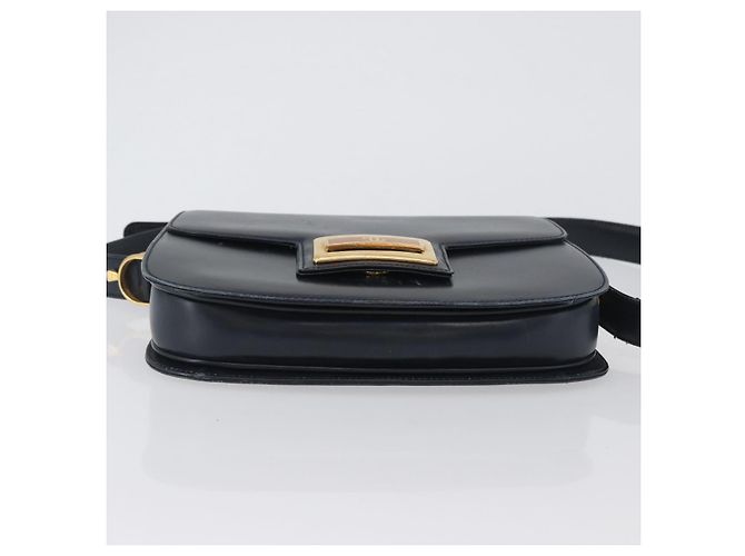 Gucci Borsa a Spalla in Pelle Blu Navy Oro Auth 169677 D'oro - vista 5