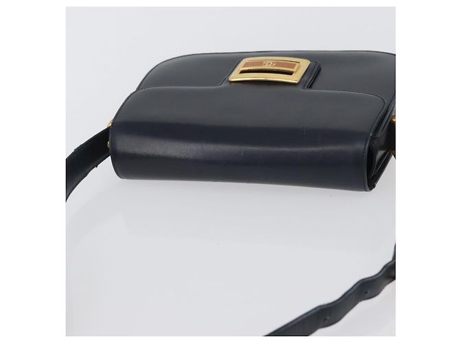 Gucci Borsa a Spalla in Pelle Blu Navy Oro Auth 169677 D'oro - vista 6